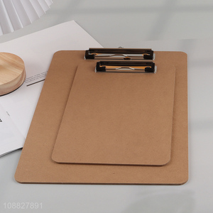 Good quality A4 A5 hardboard clip board wooden clip board for school