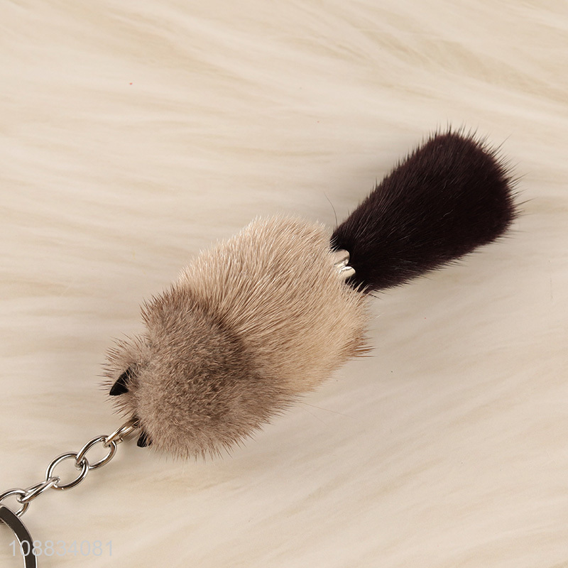 Online wholesale portable plush animal cute keychain