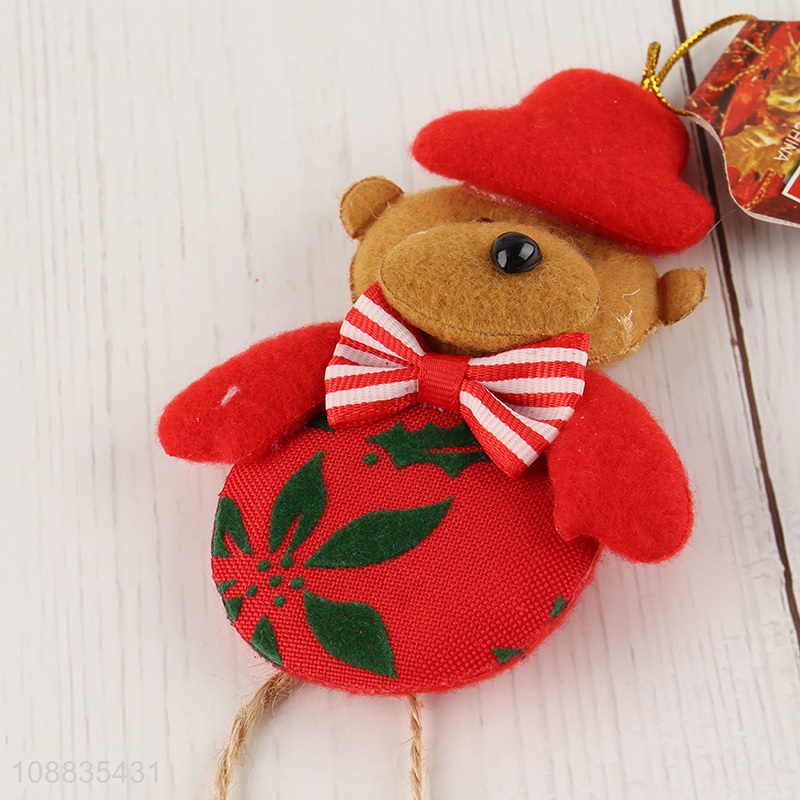 Hot selling bear shaped christmas hanging ornaments wholesale