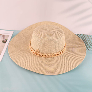 China imports wide brim beach sun straw hat for women