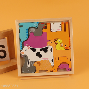 Yiwu market farm animal matching puzzle toy