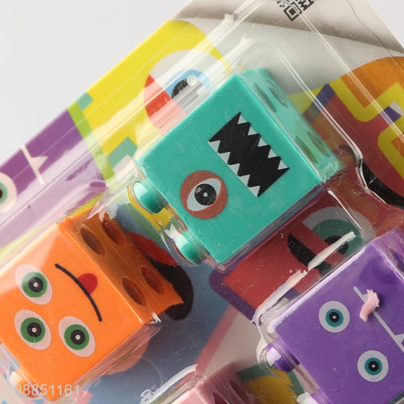 Good quality 4pcs monster erasers for kids classroom rewards