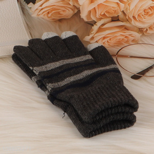 Top products winter knitted gloves touch screen gloves for women