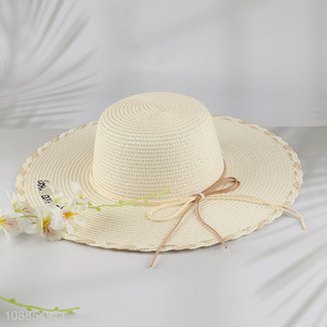 Factory price outdoor summer beach straw hat for women