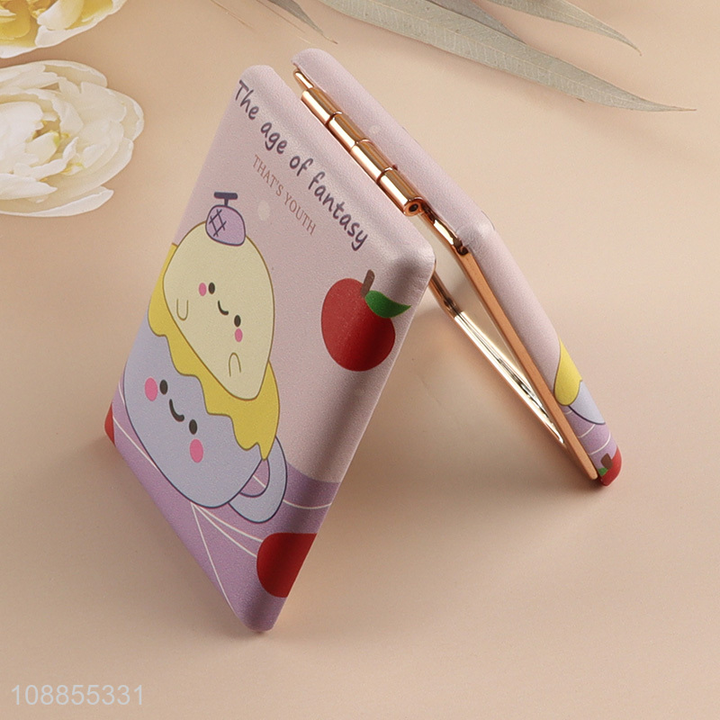 China supplier cartoon rectangle folding pocket mirror