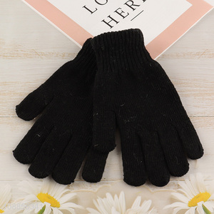 Wholesale men women winter warm knit gloves for cold weather