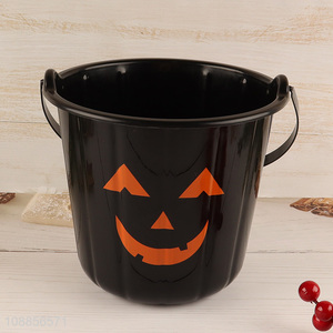 New product Halloween pumpkin bucket trick or treat bucket with handle