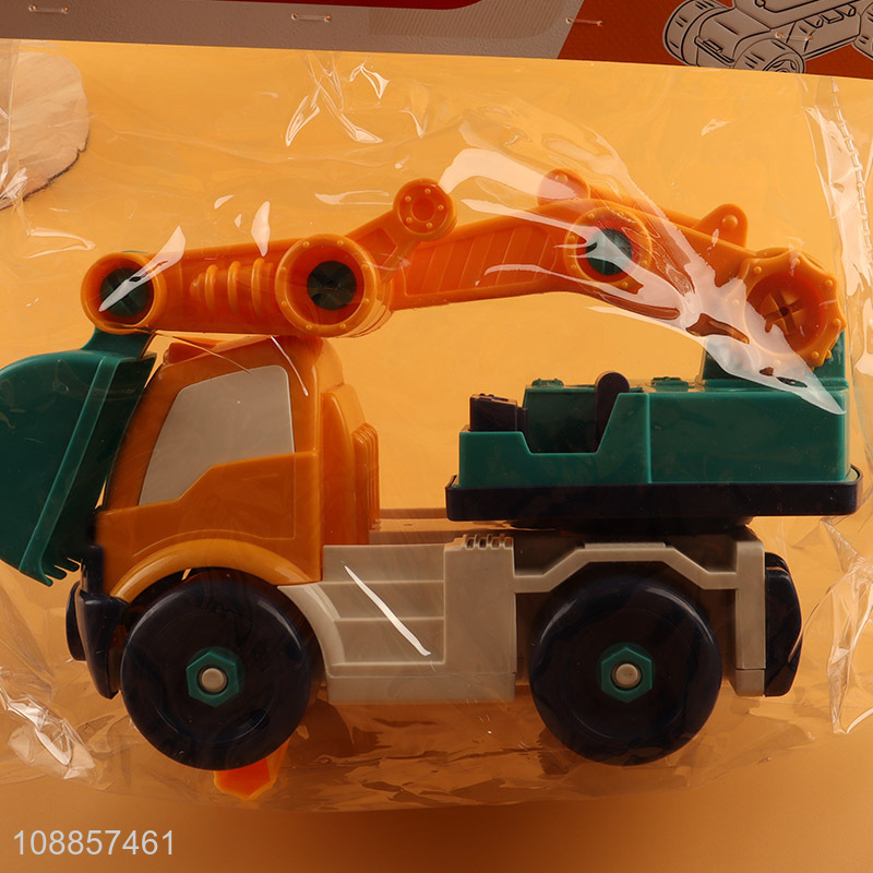 Yiwu market kids diy free assembly take apart toys excavator toys