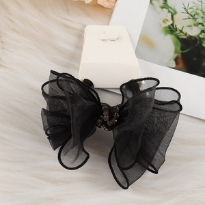 New product elegant pearl bowknot hair scrunchies hair bands for women