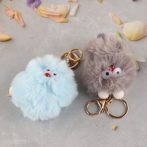 Wholesale cute plush key chain  keyring handbag pendant for women