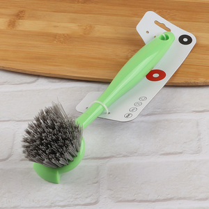 New arrival durable nylon bristle pot brush kitchen scrub brush