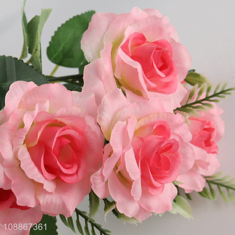 Good sale 7heads artificial rose flower fake flower wholesale