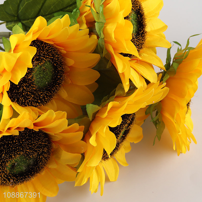 Latest products natural home decor artificial sunflower fake flower