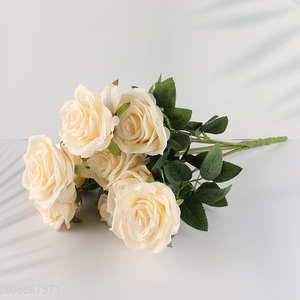 Factory supply artificial rose flower wedding bouquet flower