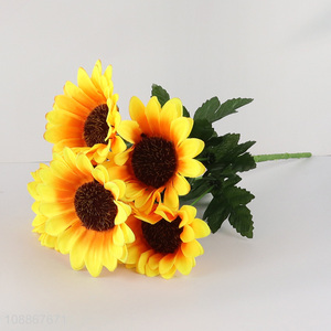 Most popular artificial sunflower fake flower for indoor outdoor decor