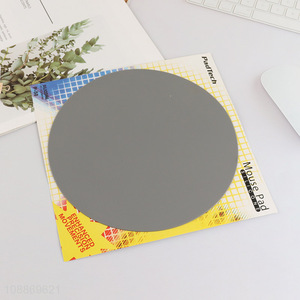 Factory direct sale round non-slip grey silicone mouse pad