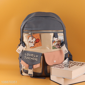 Good quality carry on cute backpack school bookbag with laptop sleeve