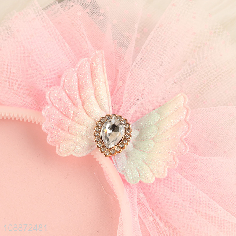 New arrival pink girls butterfly hair hoop hair accessories