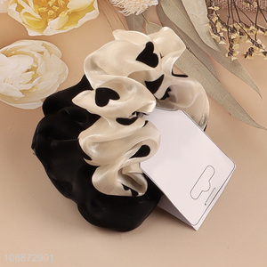 New product 2pcs soft satin hair scrunchies high elastic hair bands