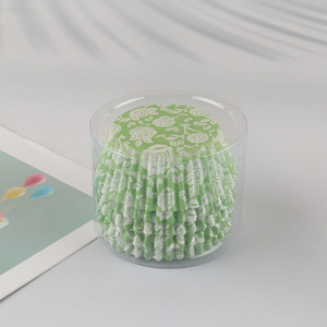 Top selling green paper party supplies cake cup wholesale