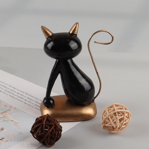 Wholesale Resin Cat Figurine Statue for Office Desktop Bookshelf Decor