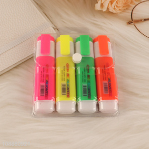 Best selling 4pcs stationery highlighter pen set wholesale