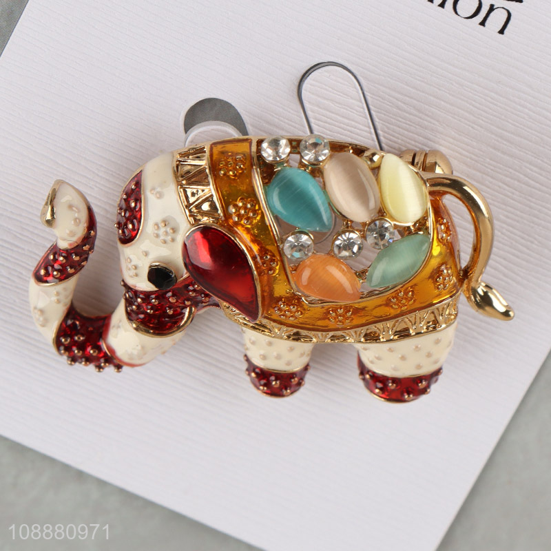 Yiwu market elephant shaped fashionable alloy brooch