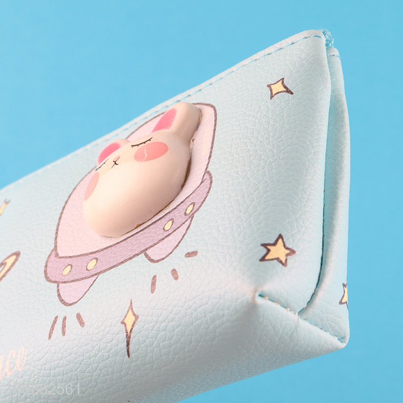 Top sale cartoon rabbit students kids stationery pencil bag