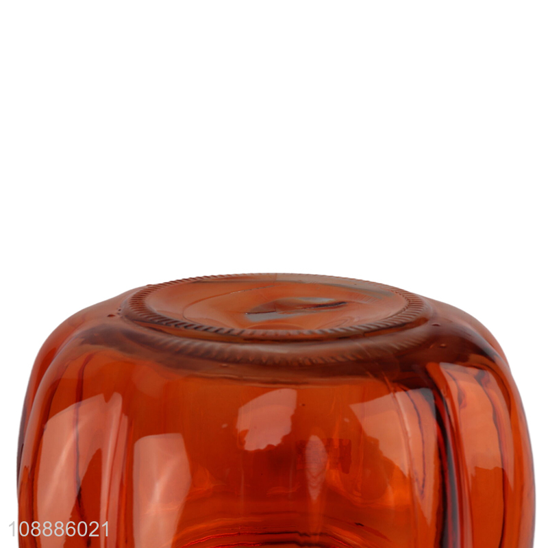 New arrival home kitchen pumpkin shaped glass storage jar with lid