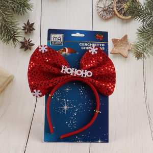 Hot Selling Bowknot Headband Christmas Hair Hoop Party Favors