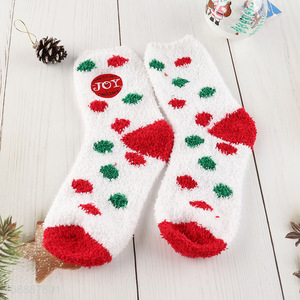 Good quality Christmas socks winter cozy slipper socks for women