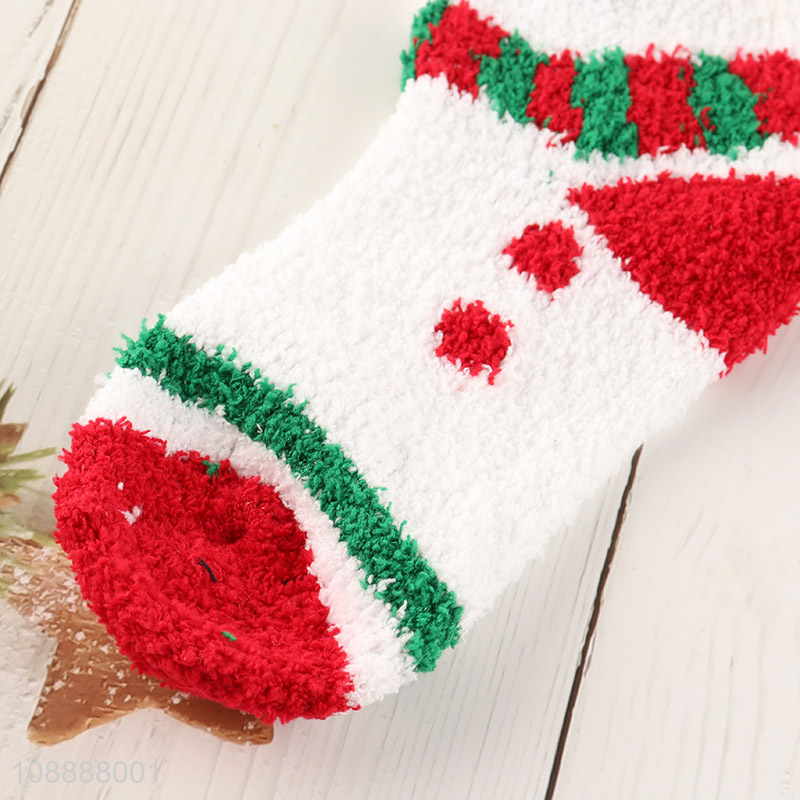 Most popular winter fuzzy slipper socks holiday Christmas socks