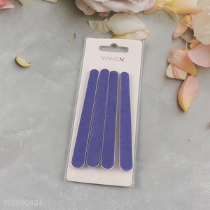 Factory price 4pc double sided washable nail files nail supplies