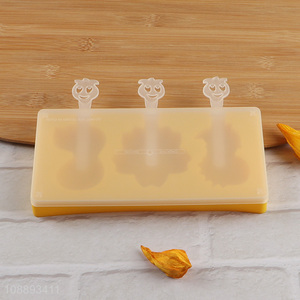 Low price cartoon silicone popsicle mold ice pop mold