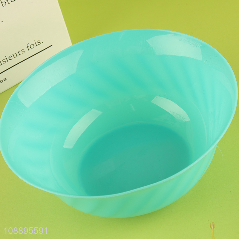 Wholesale 4pcs large food grade plastic bowls stackable salad bowls