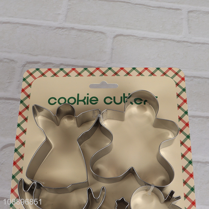 Best quality 5pcs christmas stainless steel cookies cutter cookies mold