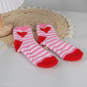 China supplier heart pattern polyester children socks