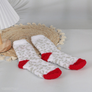 Good selling winter fuzzy socks girls tube socks