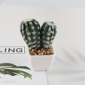 Online wholesale faux catcus artificial potted cactus for home office decor