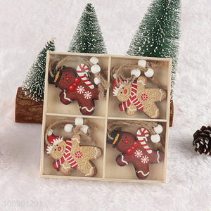 New Product Christmas Hanging Ornaments Wooden Gingerman Ornaments