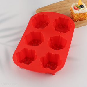 Online wholesale 7-cavity snowflake shape silicone cake molds for baking