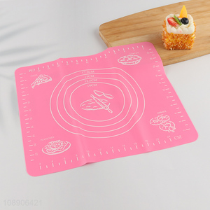 Wholesale non-slip reusable food grade silicone baking mat with measurements