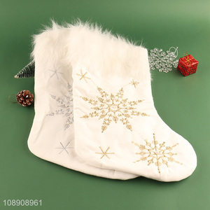 Hot Sale Snowflake Christmas Stocking for Christmas Tree Decor