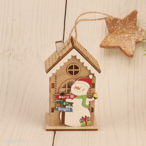 Hot Selling Battery Operated Christmas Led Light Wooden House for Decor