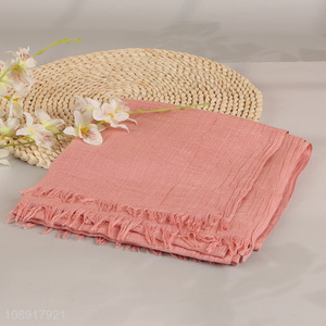 Hot selling pink summer sunscreen women scarf shawl scarf