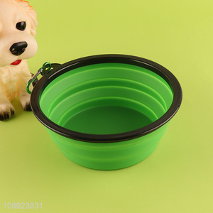 Hot products folding portable silicone outdoor pet bowl