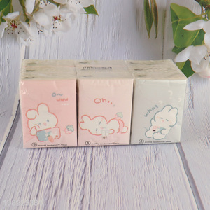 Top selling cartoon printed soft facial tissue pocket tissue