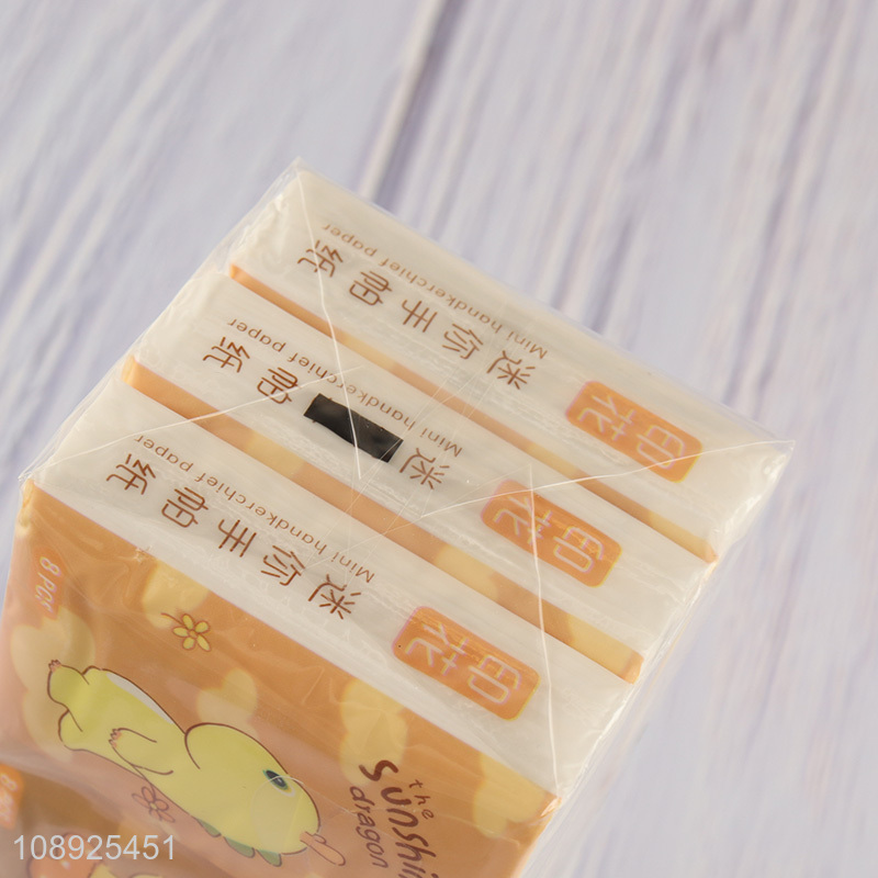 Hot items cartoon printed soft mini facial tissue pocket tissue