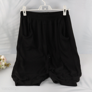 Hot items black soft comfortable capri trousers for sale