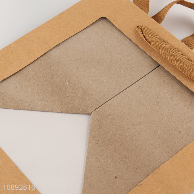 New arrival clear window paper gift packaging bag tote bag